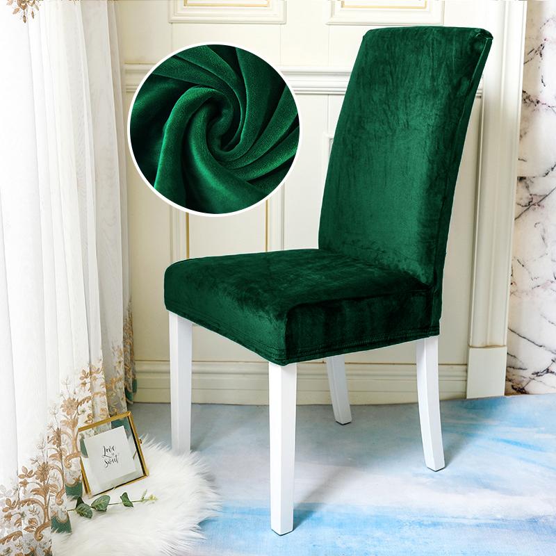 Kadife Parlak Kumaş Ucuz Sandalye Yemek Odası için Evrensel Boyutu Streç Sandalye Kapakları Koltuk Kılıfı Slipcovers Kapakları
