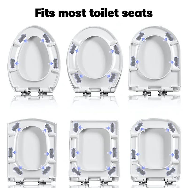4pcs Self-adhesive Toilet Cover Shims Bidet Seat Cushioning Pads Toilet Lid Patch Gasket Household Bathroom Merchandises
