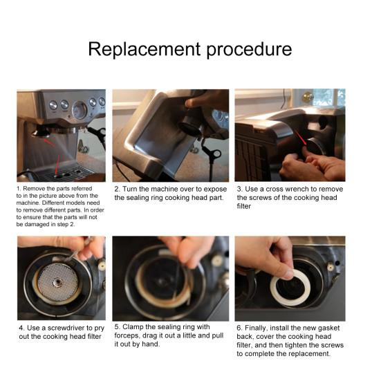 Kaffemaskin Forsegling Tett Passform Forsegling BPA-fri Sikker Ringpakning Tilbehør