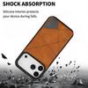 For iPhone 17 Pro Case Line Imprinted Color Splicing Leather Phone Cover
