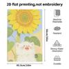 Smiling Cat Sunflower Hand Towel, Super Absorbent Bathroom Towel