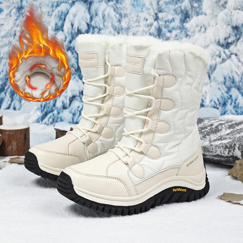 Winter Women's Snow Boots Thickened Plush Platform Cotton Shoes Comfortable Fashion Women's Leisure Ankle Boots Botas Para Mujer