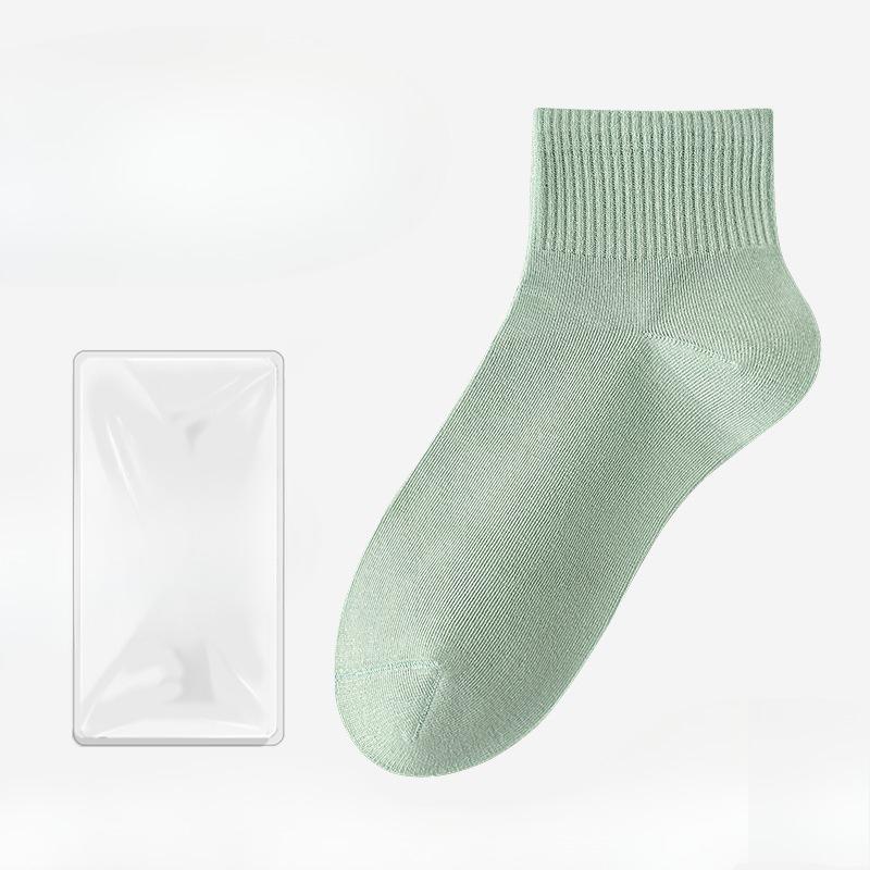 Female Spring and Autumn Pure Cotton Deodorant Sweat Absorbing Breathable Boneless Non Slip Anti Pilling Tube Socks
