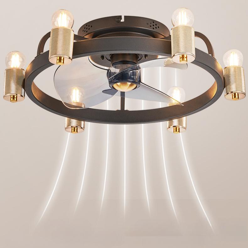 

Потолочный вентилятор-канделябр, антикварная лампа для спальни с вентилятором, промышленный потолочный вентилятор-лампа золотой