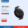 240W Fast Charging Retractable Dual Type-C Cable for Apple, Huawei, Laptops, and Phones