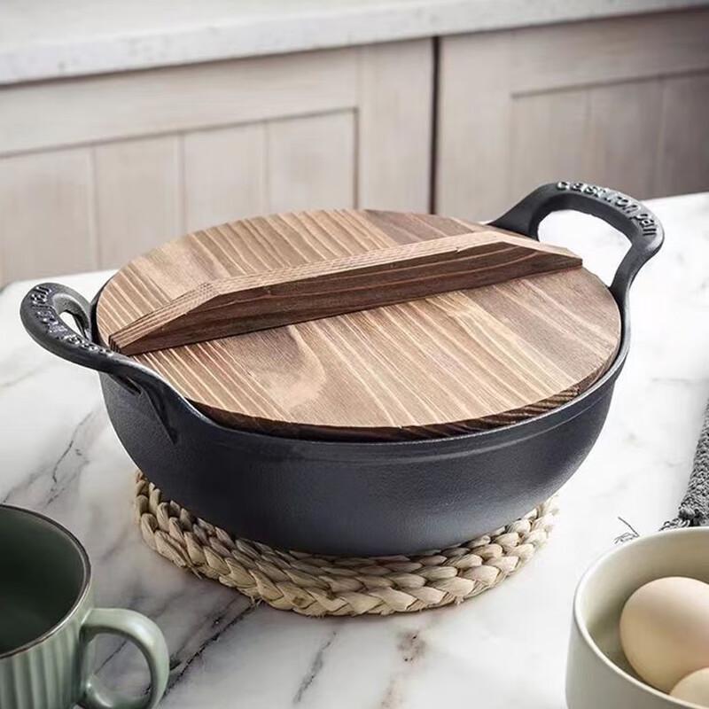 

ZISIZ 20 см Утолщенная Многоцелевая Кастрюля с Кедровой Крышкой