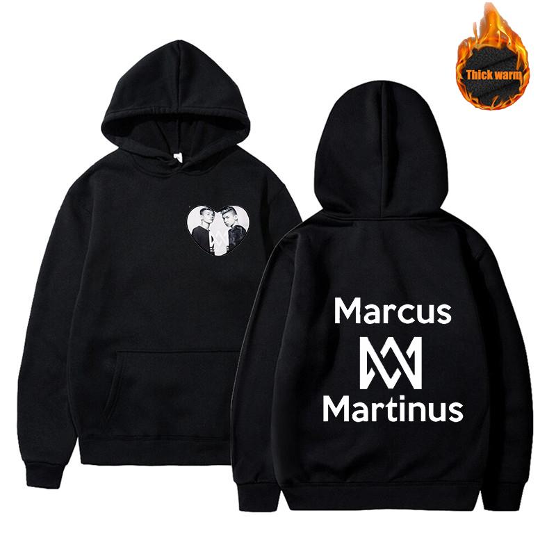 

Толстовки с капюшоном Marcus and Martinus для мужчин и женщин, модные повседневные крутые пуловеры, студенческие толстовки в стиле харадзюку для уличной одежды S
