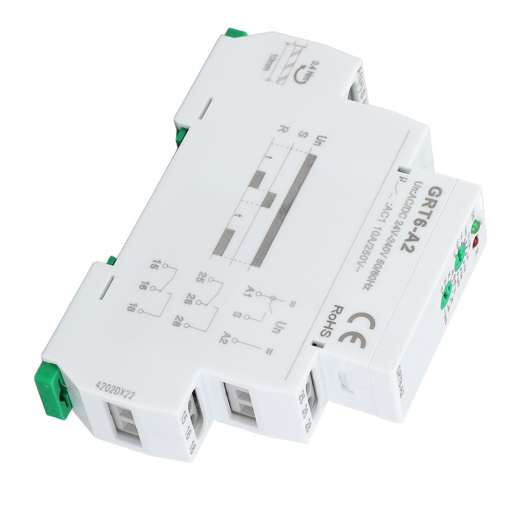 Einzelfunktions-Zeitrelais Verzögerung Ein 2 Wechslerausgänge 0,1s bis 10 Tage Elektronischer Einschalt-Timer AC DC