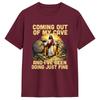 Coming Out of My Cave the Jesus Resurrection Easter TShirt Male Streetwear TShirts Summer ONeck Hipster Tees Plus Size Tops