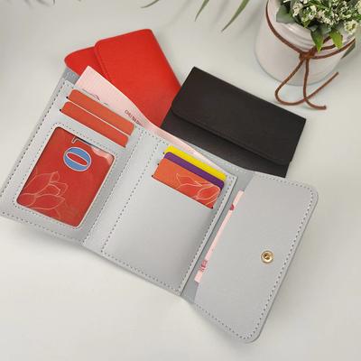 Women Cute Wallets PU Leather Female Purse Mini Hasp Solid Multi-Cards Holder Coin Short Wallets Slim Small Wallet Coin Purse