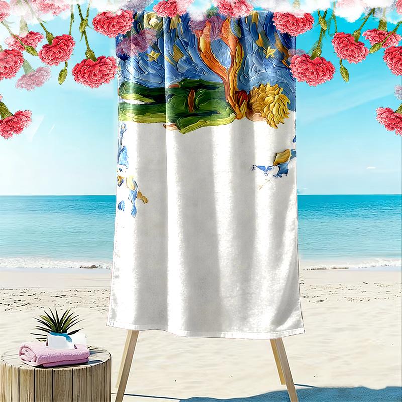 The Little Prince Print Beach Towel, Large Soft Quick Dry Towel for Beach Camping Swimming