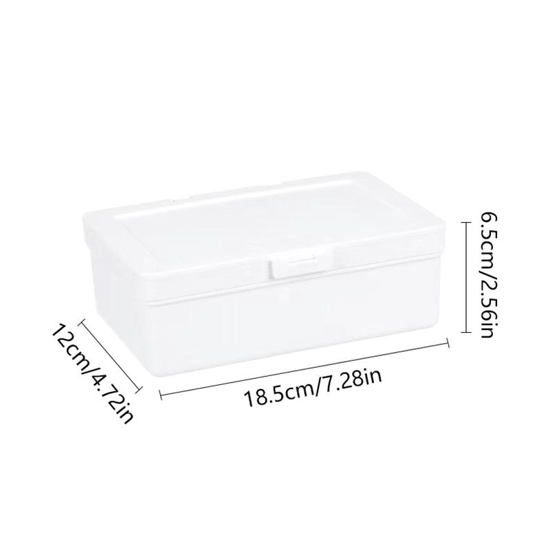 1Pc Korean Acrylic White Storage Box Blind Box Card Korean Photocard Storage Box Photo Card Organizer Compartment Flip Box