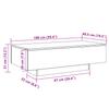 Art Minimalistischer Couchtisch 100x49,5x31 Cm
