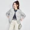 TERRE BLEUE Women's Classic Single-breasted Jacket
