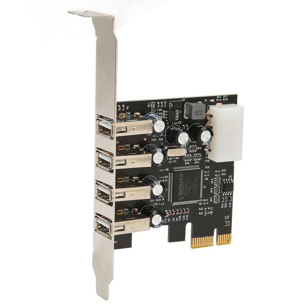 PCI E to USB Expansion Card Hub 4 USB2.0 Ports Support Hot Plug Internal USB Hub for Win 10 8 7 for Linux for OS X