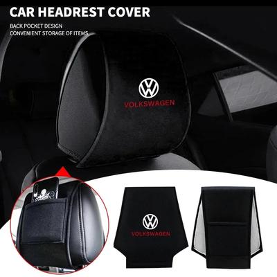B6 VW For Volkswagen Car Headrest Cover Seat Head Pillow Neck Headrest Cover For Volkswagen Polo Passat B5 B6 B7 T4 T5 Golf 4 5