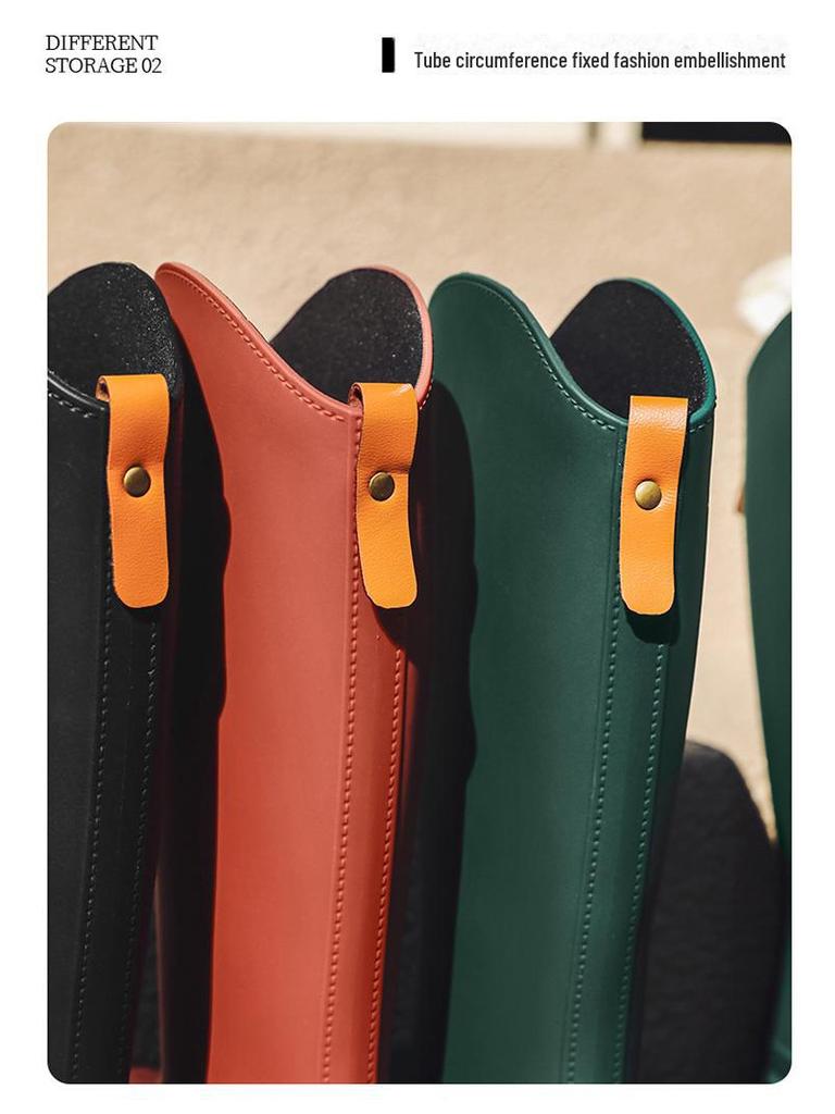 Korean Style Women's High Tube Waterproof Rain Boots - Non-Slip, Warm, Velvet-Lined Rubber Shoes for Outdoors