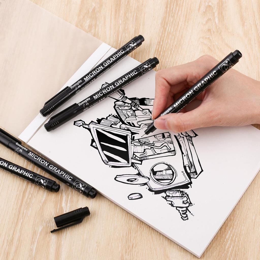 Wide 8050 Waterproof Refillable Technical Drawing Pen for Manga and Sketching