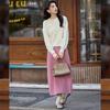 Bailuyu Elegant Beaded Round Neck Drop Shoulder Knit Sweater