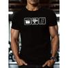 Movie Elements Simple Print Tee Shirt, Tees For Men, Casual Short Sleeve T-shirt For Summer