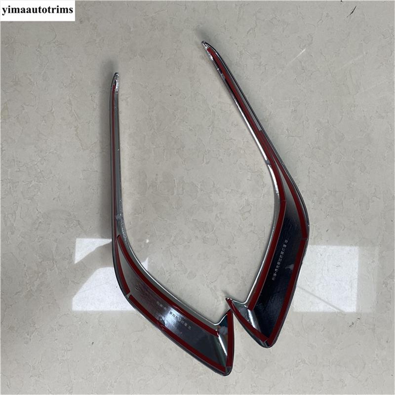 For Mazda 3 2014 - 2016 Car Front Fog Lights Lamps Eyebrow Eyelid Strip Decoration Cover Trim ABS Chrome Accessories Exterior