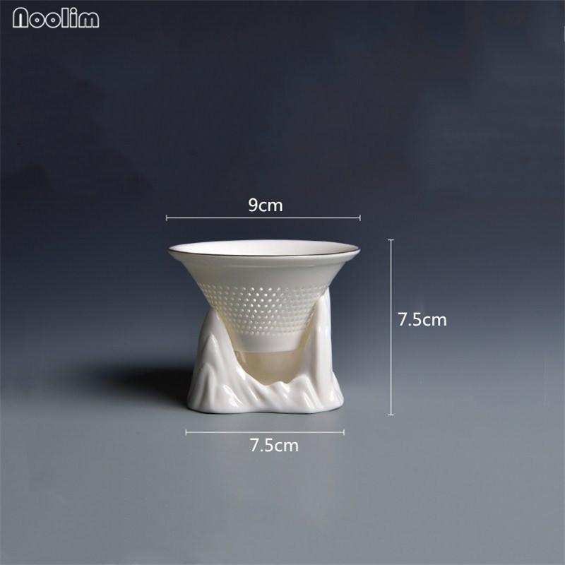 Horský vrchol Bílý nefritový porcelán Sítko na čaj Kreativní čajové náčiní