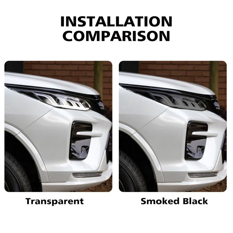 For Toyota Fortuner 2020-2026 Smoke Black Pre Cut Car Headlight Protective Film Anti-Scratch High-Gloss Auto Vinyl Wrap Film