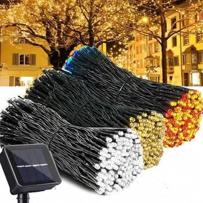 Solar Powered Outdoor Fairy Lights Ip65 Waterproof 8 Lighting Modes Suitable For Christmas Decoration Wedding Decoration