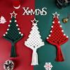 Anfängerfreundliches Makramee-Set Weihnachts-Edition Holzperlenbaum DIY Mehrfarbiges Polyester Festlicher Auto-Dekor Geschenk Anleitung