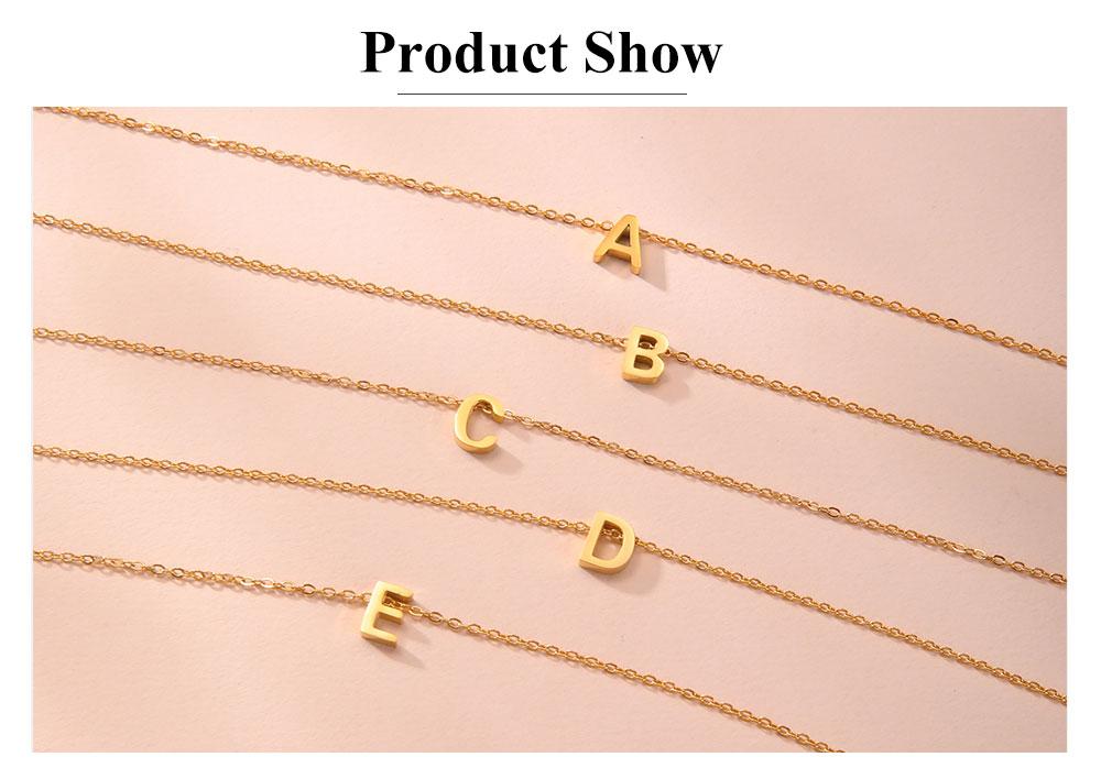 Cazador Stainless Steel A-Z Initial Letter Necklace for Women Alphabet Choker Chain Jewelry Birthday Gifts New Trend 2026