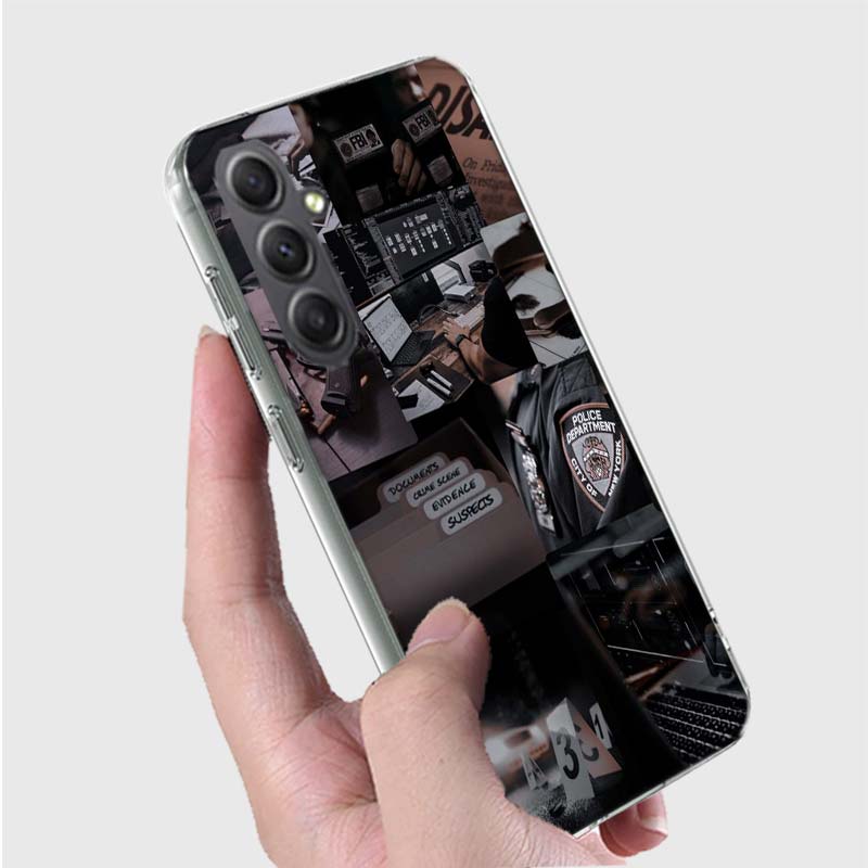 Police FBI Phone Case for Samsung A16 A26 A36 A56 A17 A37 A57 A07 A06 A02S A03 A04S A05S Galaxy Note 20 10 A50S A71 A51 A31 A30