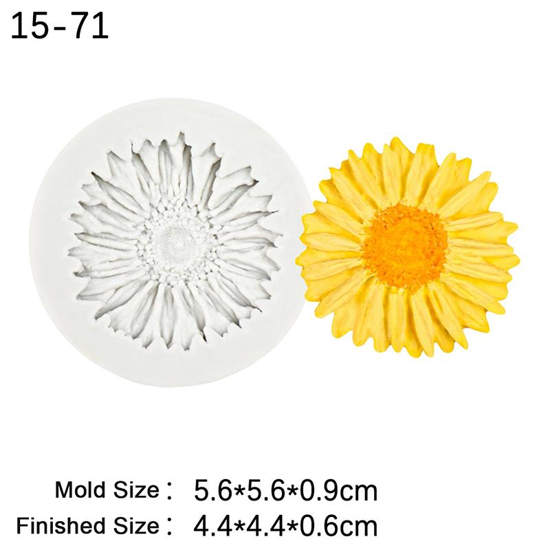 1 piece Fondant Cake Silicone Mold Rose Peach Blossom Flower Baking Chocolate Decorative Mould 15-71