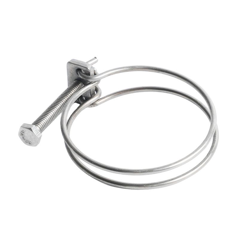 Stainless Steel Double Wire Hoop Reinforced Hose Clamps for Fire and Rubber Hoses