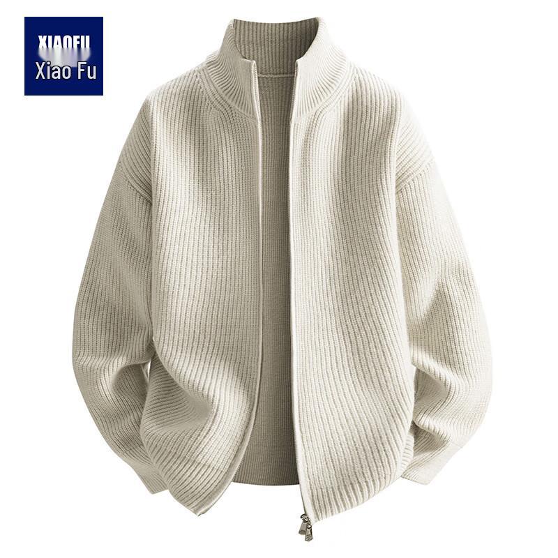 Men's Stand Collar Thick Knit Cardigan Jacket
