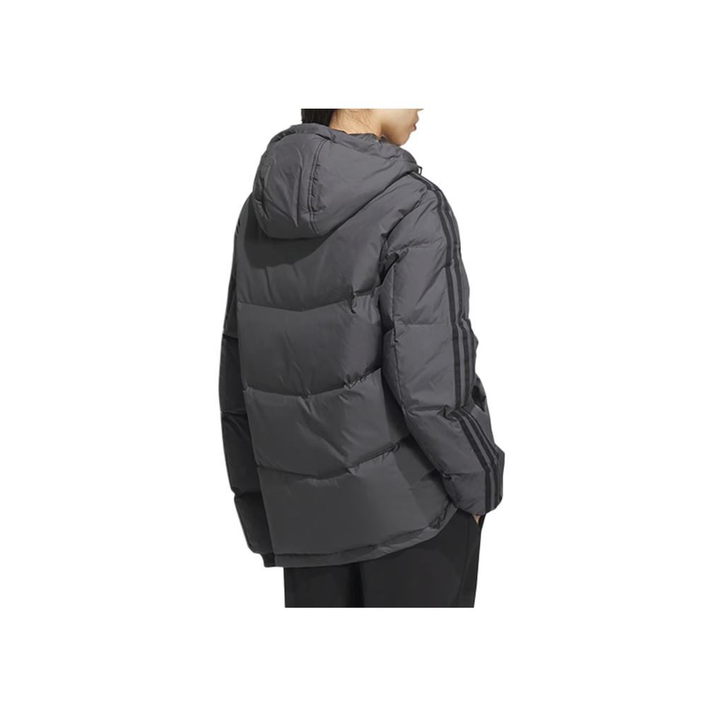 Adidas Unitefit Sports Lifestyle Series Hooded Versatile Comfortable Down Jacket Unisex Outerwear Dark-Gray JW6733