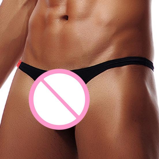 Breathable Seamless Ice Silk Men Briefs U Convex Low Waist Thong for Inside Wear