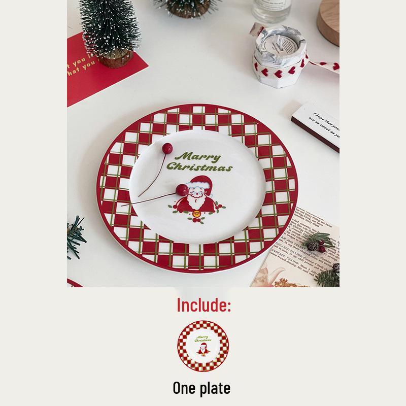 Рождественская Лимитированная Серия - Ретро Французская Керамическая Десертная Тарелка для Пряников