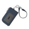 Blanc Pomme Reel Pass Case for Men and Women, Small Wallet, Mini Wallet with Reel Strap, Coin Purse, Small Coin Case, BP-7001 (Navy)
