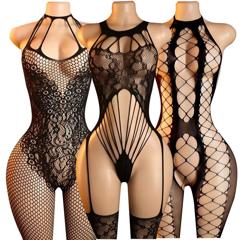 New Style Women Breastless Bodystocking Crotchless Sex Lingerie Erotic Babydoll Tights Open Bra Porn Desire Underwear