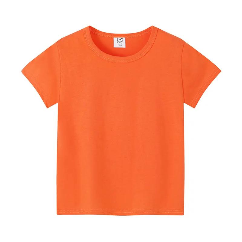 Summer children's short sleeve T-shirt cotton baby clothes boys girls blank Infant T-shirt Kids shirt solid tees tops