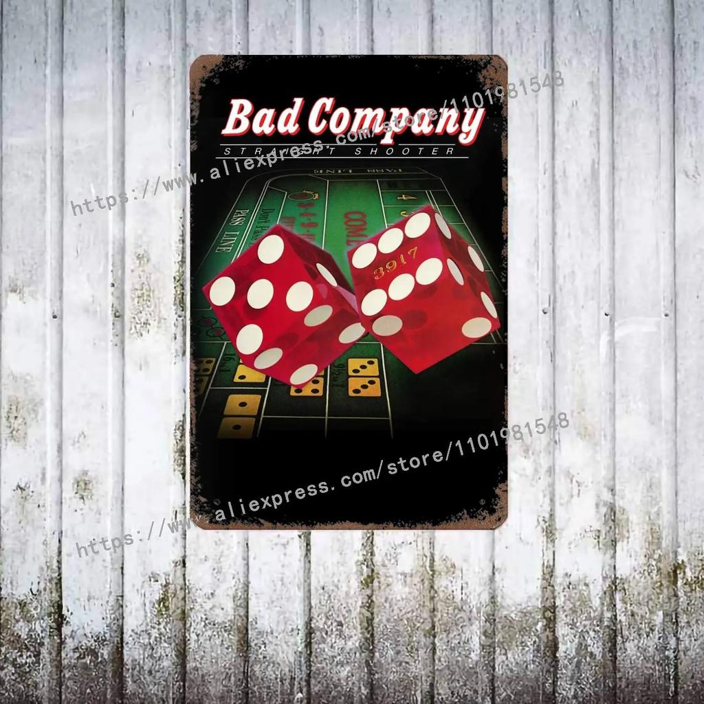 Bad Company Band metal Decor Poster Vintage Tin Sign Metal Sign Decorative Plaque for Pub Bar Man Cave Club Wall Decoration