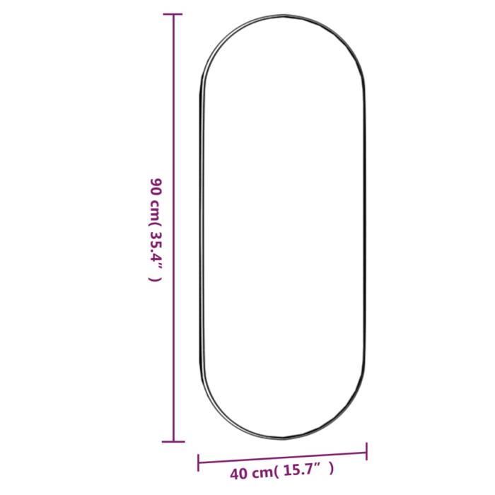 VidaXL Wall Mirror 40x90 Cm Glass Oval 350457