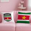 Suriname Flag Cushion Cover Soft Short Plush Double-Sided Printing Home Decor Machine Washable Pillow Case Gift