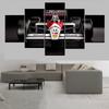 White F1 Car 5 Pieces Canvas Wall Arts Poster Print Living Room Picture Painting Bedroom Mural Home Decor Artwork Walllpaper