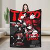 Teto Kasane Chibi Cartoon Anime Blanket  Warm Novelty Plush Throw Blanket For Couch Chair Sofa Bed Flannel Bedspread Bed Cover