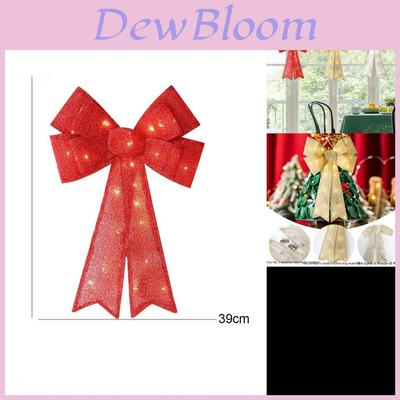 Large Illuminated Christmas Bow Decorative Wall Hanging Led Accent For Holiday Cheer
