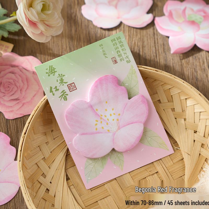 Zaomou Floral Sticky Notes: Opposite Sex Fragrant Series, Chinese Style, High Appearance Value for DIY Planners & Message Stickers