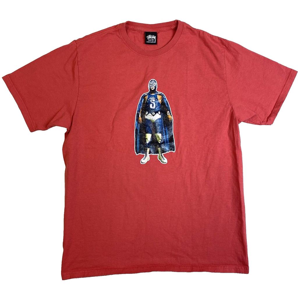 Stussy Lucha Shirt T-Shirt Mens Size Medium M Lucha Libre EUC Unisex T-Shirt