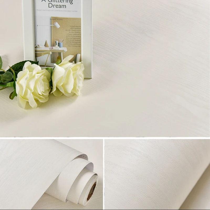 40cm Wood Grain Home Decor Furniture Waterproof Vinyl Wall Sticker Self Adhesive PVC Wallpaper Kitchen Cabinet Door Sticker