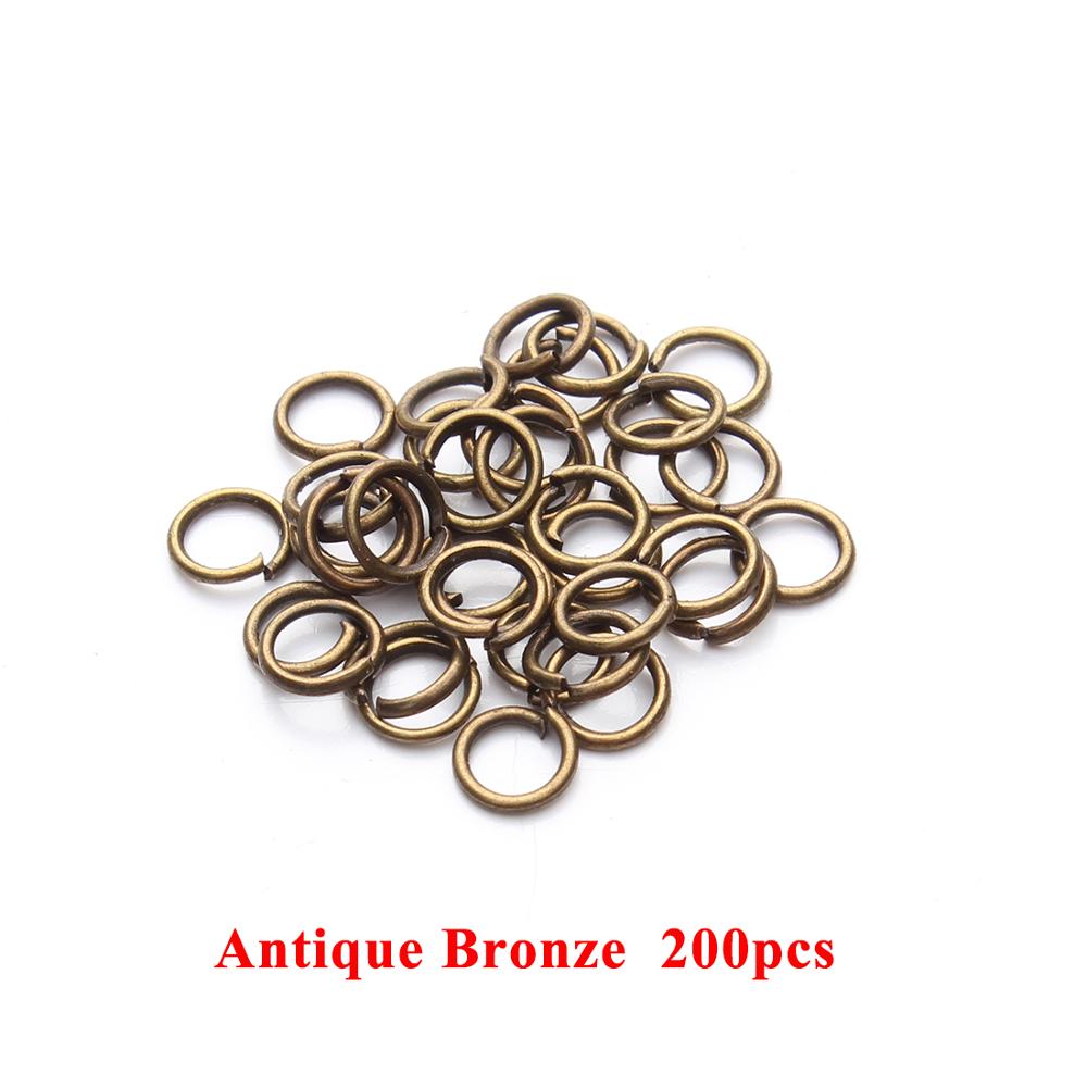 50-200pcs DIY Jewelry Findings Open Single Loops Jump Rings Split Ring for jewelry making Open Jump Rings Connectors Wholesale